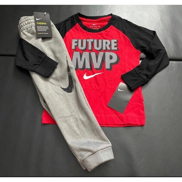 NWT Nike Jogger & Long Sleeve Tee Set Boys Size 3T - Picture 1 of 3